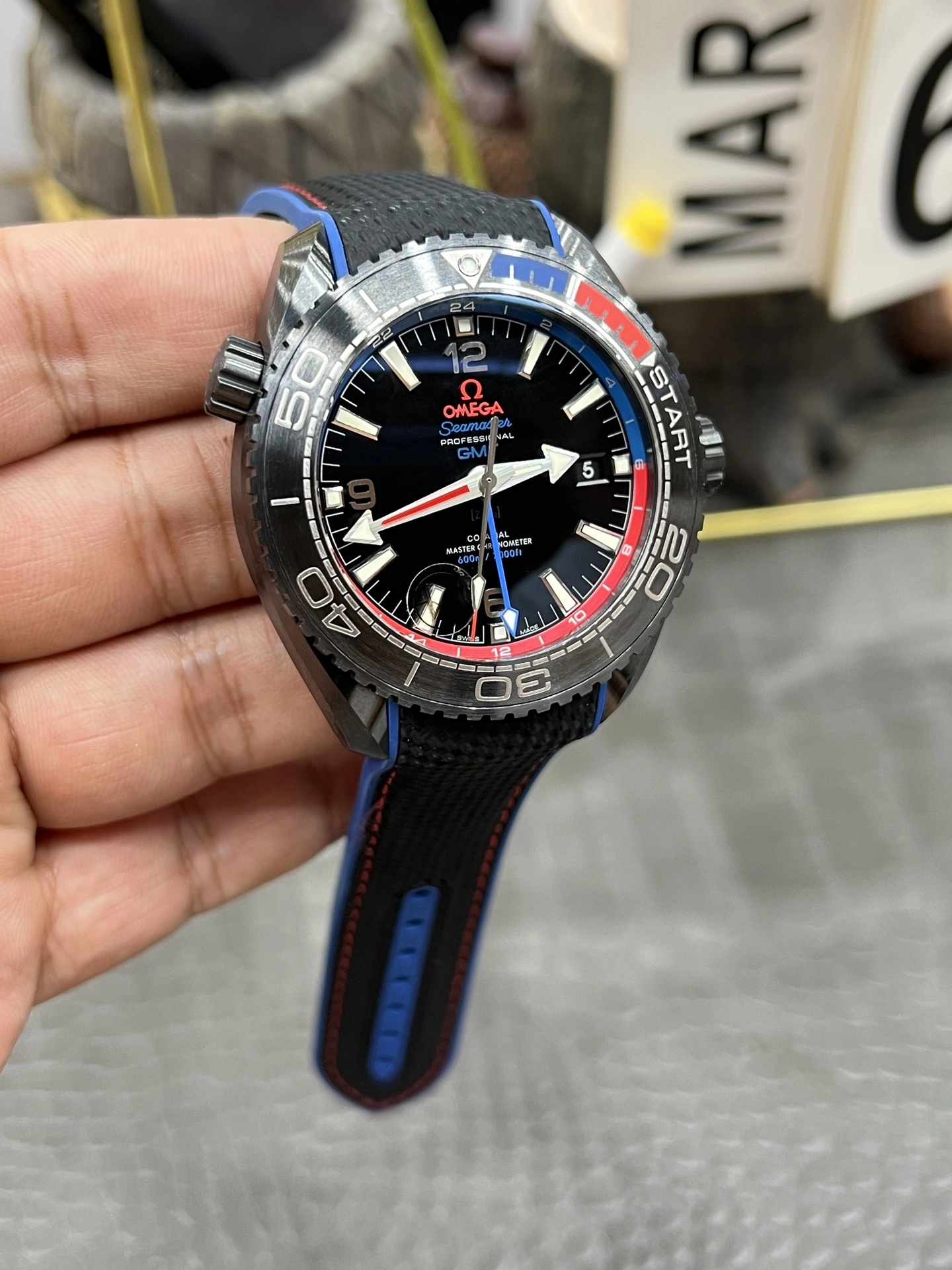 Trendy CBD Factory Omega Seamaster Planet Ocean 600M GMT “Deep Black” ETNZ Edition 45.5mm (215.92.46.22.01.004) 1:1 Super Clone – DD8906 Movement 328